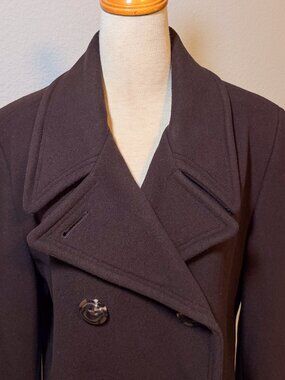 Calvin Klein Peacoat Style Coat -  Wool & Cashmere